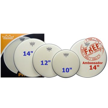  Remo Propack Ambassador Co. 10/12/14 + Free 14" Amb. Co.