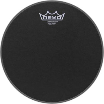  Remo 10" Black Suede Ambassador